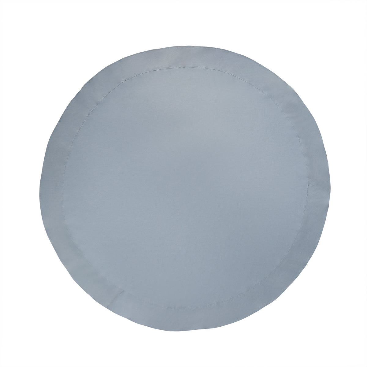 The round gray Zodiac linen tablecloth
