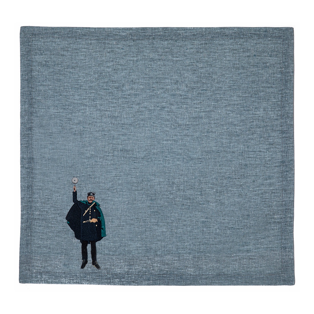 The Officer on a blue Characters napkin