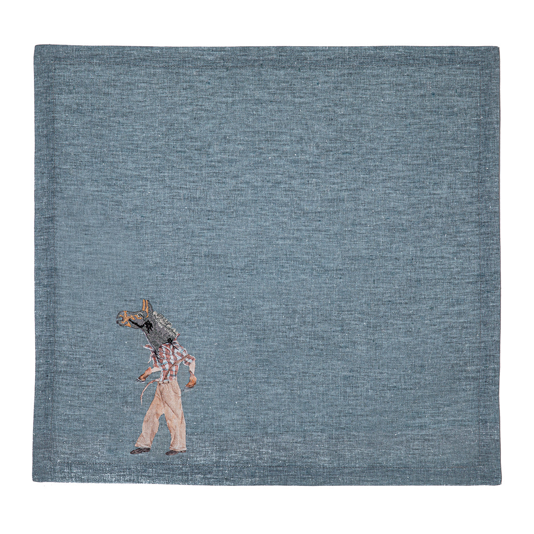 The Jockey on a blue Characters napkin