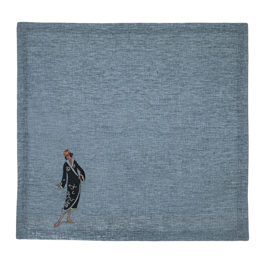 The Starlet on a blue Characters napkin